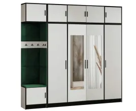 garderoba-dior-15-bialy-tkanina-zielona-siedzisko-z-nadstawka