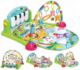 Zdjęcie produktu DUŻA MATA EDUKACYJNA INTERAKTYWNA Z PIANINKIEM 3W1 GRZECHOTKI GRYZAKI