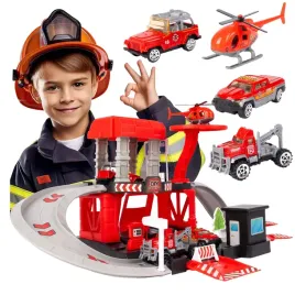 parking-strazacki-garaz-zjezdzalnia-metalowe-resoraki-helikopter-zestaw-xxl