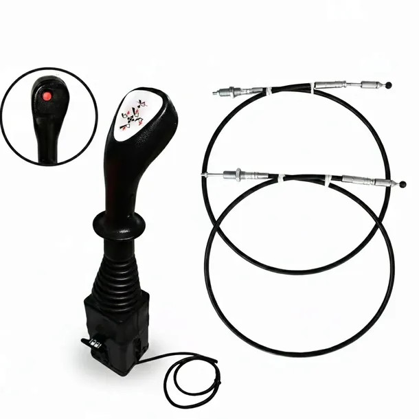Joystick z przyciskiem do rozdzielcza hydr + 2x linka 2m zestaw do TURA