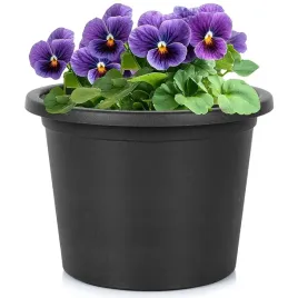 doniczka-ogrodowa-okragla-vilde-23-cm-czarna-lekka-trwala-na-taras-i-balkon