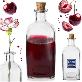 butelka-szklana-orion-z-korkiem-530-ml-karafka-na-wode-soki-i-wino