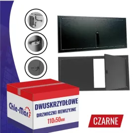drzwiczki-rewizyjne-inspekcyjne-dwuskrzydlowe-maxi-110x50cm-czarne-pokretlo