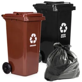 zestaw-koszy-na-smieci-2x120l-czarny-i-brazowy-bio-odpady-kola