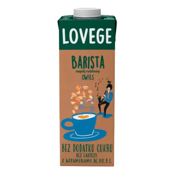 Lovege Napój Owsiany Bez Dodatku Cukru Dla Baristów 1L Sante