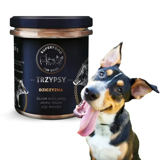 Karma mokra dla psa DZICZYZNA TRZYPSY W słoiku 300g