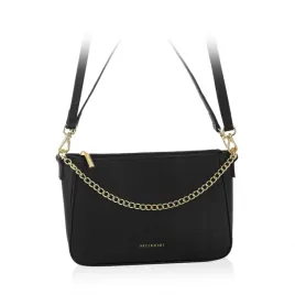 betlewski-mala-torebka-damska-czarna-ze-zlotym-paskiem-lancuszek-na-ramie
