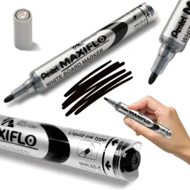 marker-suchoscieralny-pentel-maxiflo-czarny-mwl5s-a-do-bialych-tablic