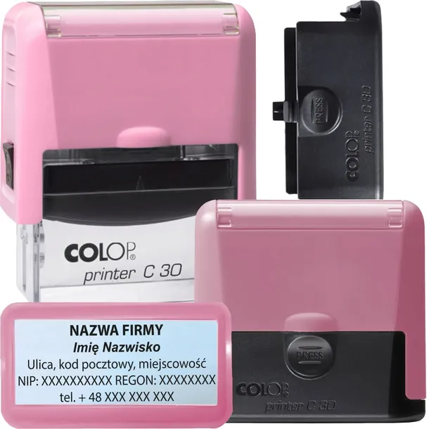 COLOP C30 Pieczątka do 6 wersów FIRMOWA LEKARSKA IMIENNA BIUROWA - kolory