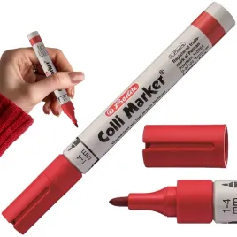 marker-permanentny-herlitz-colli-wodoodporny-okragly-czerwony
