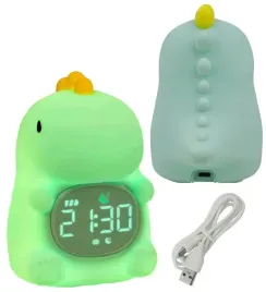 lampka-nocna-led-rgb-bezprzewodowa-akumulatorowa-dino-z-budzikiem-usb