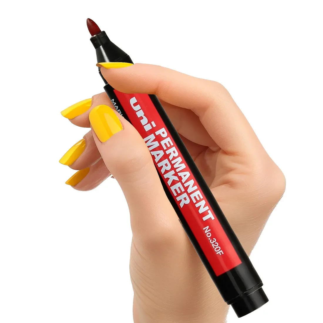 marker-permanentny-uni-320f-okragly-czerwony-stan-nowy