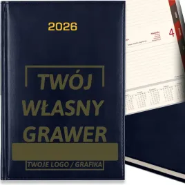 kalendarz-dzienny-a5-terminarz-2026-ksiazkowy-z-grawerem-logo-granatowy