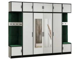garderoba-z-nadstawka-dior-17-bialy-tkanina-zielona-siedzisko