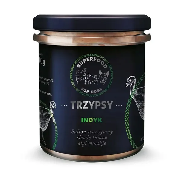 TRZYPSY INDYK 300g mokra karma dla psa w słoiku