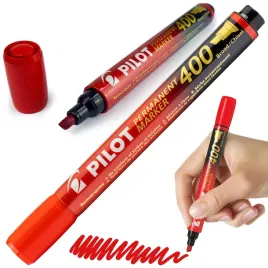 marker-permanentny-pilot-sca-400-czerwony-ze-scieta-koncowka