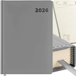 kalendarz-dzienny-a4-terminarz-2026-ksiazkowy-notes-planer-do-pracy-szary