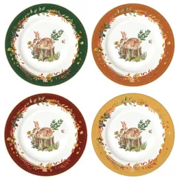 zestaw-4-talerzykow-deserowych-19-cm-lesne-zwierzeta-jesien-easy-life