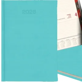kalendarz-dzienny-a5-terminarz-2026-ksiazkowy-notes-planer-turkusowy