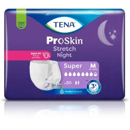 tena-stretch-proskin-super-night-pieluchomajtki-elastyczne-na-noc-m-30szt