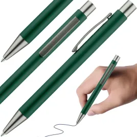 dlugopis-reklamowy-metalowo-gumowy-automat-zielony-1-szt-niebieski-wklad
