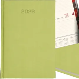 kalendarz-dzienny-a5-terminarz-2026-ksiazkowy-notes-planer-oliwkowy