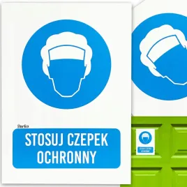 tabliczka-tablica-a4-stosuj-czepek-ochronny-297x21cm-pcw-znak-bhp