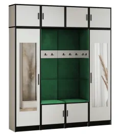 garderoba-z-nadstawka-dior-18-bialy-tkanina-zielona-siedzisko