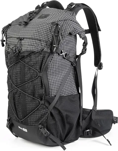 Plecak turystyczny trekking 30+5L wodoodporny QUNATURE 600094002 H55 Black