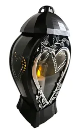 czarny-znicz-lampion-wazon-duzy-srebrne-serce-na-grob