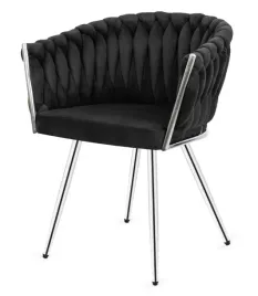 krzeslo-plecione-lugano-fotel-treccia-black-velvet-silver
