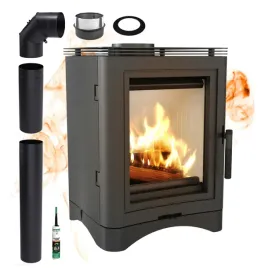 piec-stalowy-kominek-koza-k5-150-eko-ruszt-szamot-zestaw-rur-do-montazu