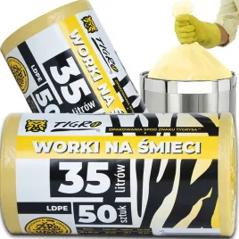 worki-na-smieci-tigro-ldpe-35l-a50-50szt-zolte-bio-mocne