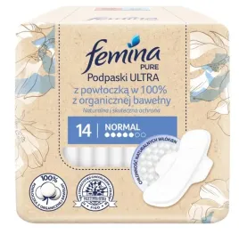femina-podpaski-higieniczne-ultra-pure-14-szt-eko-z-organiczna-bawelna