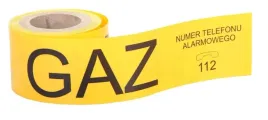 tasma-zolta-20-cm-z-nadrukiem-gaz-100mb