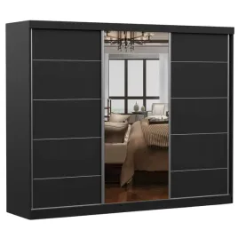 szafa-przesuwna-lyon-250-z-lustrem-polki-garderoba-czarna-duza-producent