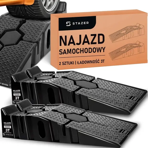 2x RAMPA NAJAZDY PODJAZDY SAMOCHODOWE NAJAZD SAMOCHODOWY RAMPA 3T 3000KG