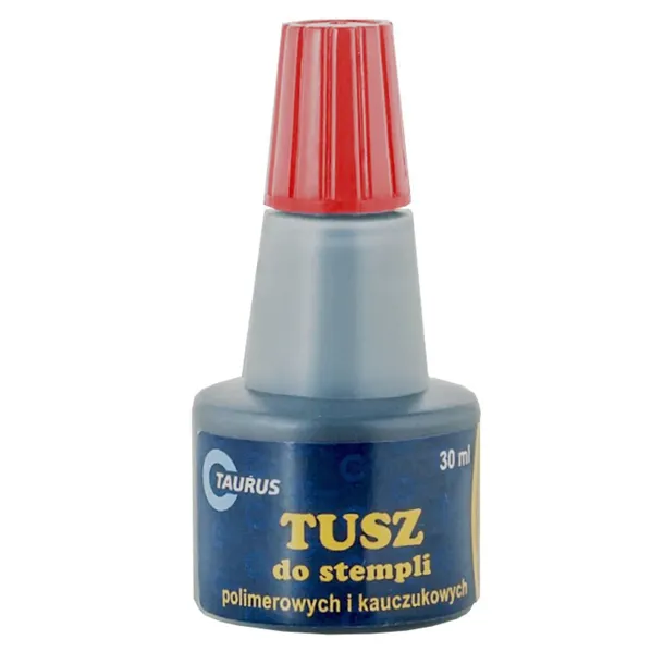 tusz-do-stempli-pieczatek-30-ml-czerwony-taurus-stan-nowy
