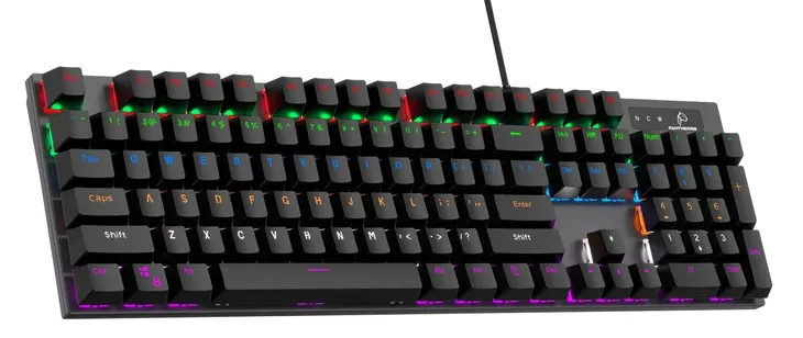 KLAWIATURA MECHANICZNA GAMINGOWA PODŚWIETLENIE LEDRGB PANTHERISE 104 ULTIMA