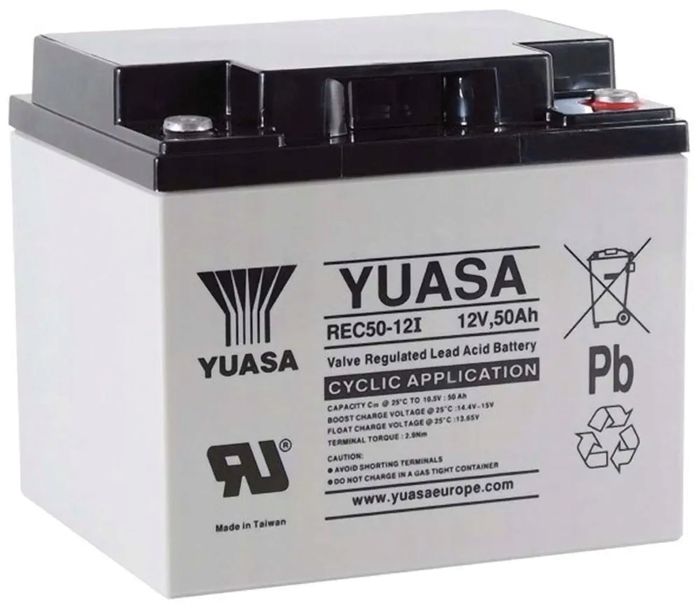 AKUMULATOR AGM YUASA REC50-12 12V 50Ah POJAZDY ELEKTRYCZNE MASZYNY PRZEMYSŁ