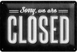 tabliczka-blaszana-szyld-sorry-we-are-closed-20x30