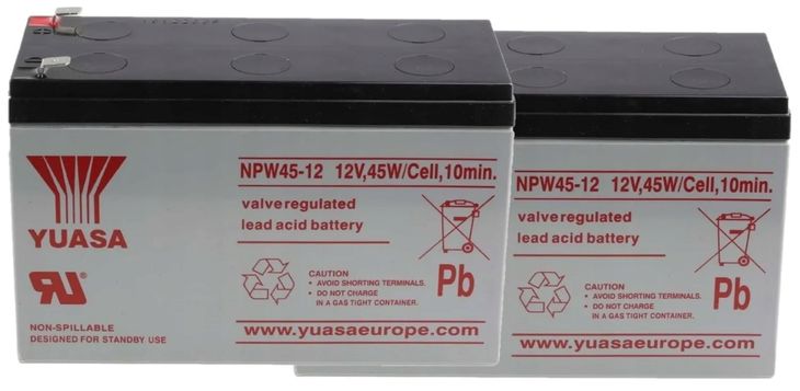 APCRBC5 RBC 5 #5 ZESTAW AKUMULATORÓW YUASA DO UPS APC 2x NPW45-12 12V 7,5Ah