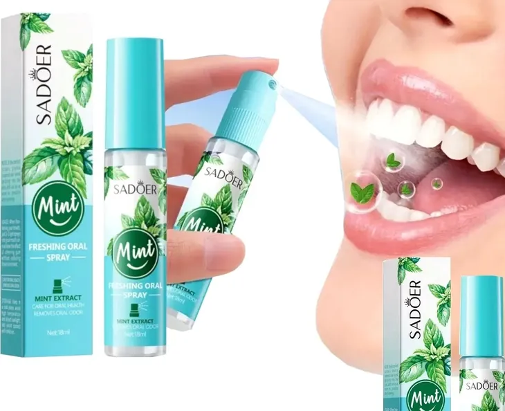 ODŚWIEŻACZ DO UST SPRAY Z EKSTRAKTEM MIĘTY MINT - ŚWIEŻY ODDECH SADOER