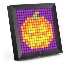 ramka-cyfrowa-pixoo-divoom-11-16x16-pixelart-z-budzikiem-aplikacja-czarna