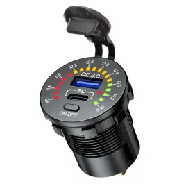 motocyklowe-gniazdo-usb-c-usb-3-0-40w-szybkie-ladowanie-wskaznik-napiecia