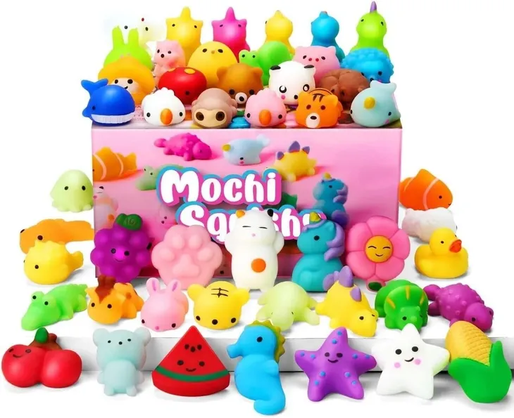 Gniotek Antystresowy Squishy Sensoryczny Zestaw Małpa Mochi Zwierzeta x 25