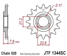 jt-zebatka-przednia-2320-14-honda-crf-250r-18-19-samooczyszczajaca-232014j