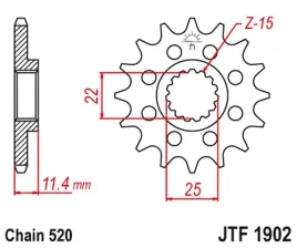 jt-zebatka-przednia-1252-15-z-guma-ktm-lc4-400-600-620-640-690-125215jtrb
