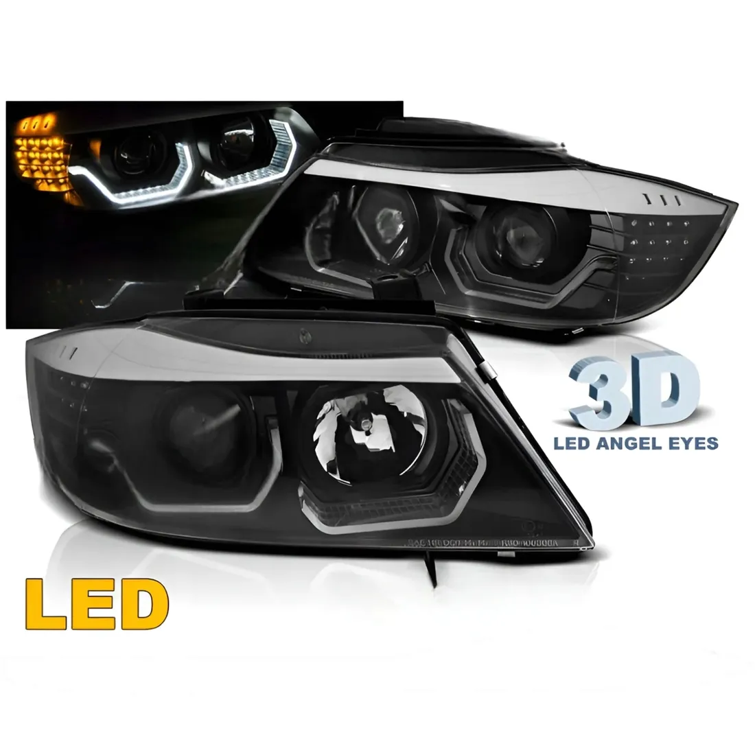 lampy-reflektory-do-bmw-e90-e91-od-2005-do-2008-ringi-3d-diodowe-kierunki