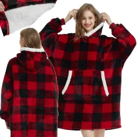 ciepla-bluza-koc-oversize-gruba-kocobluza-czerwona-z-kapturem-uniwersalny